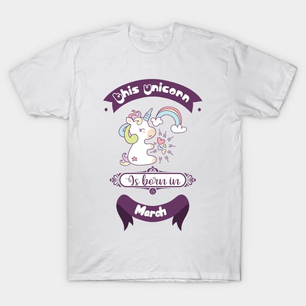 March birthday. Perfect present for mom mother dad father friend him or her T-Shirt by SerenityByAlex